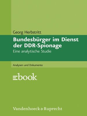 cover image of Bundesbürger im Dienst der DDR-Spionage